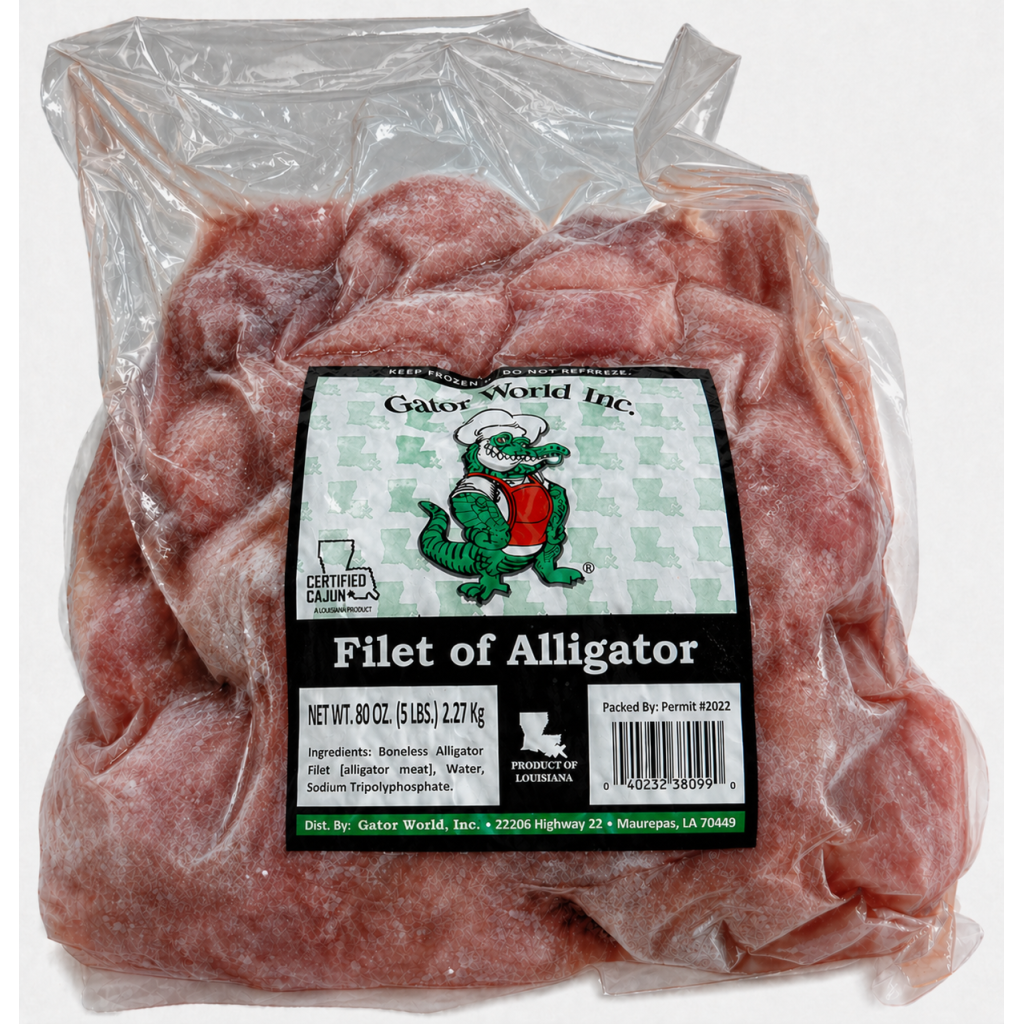 Gator World Alligator Tenderized Filets 5 lb Bulk Bag