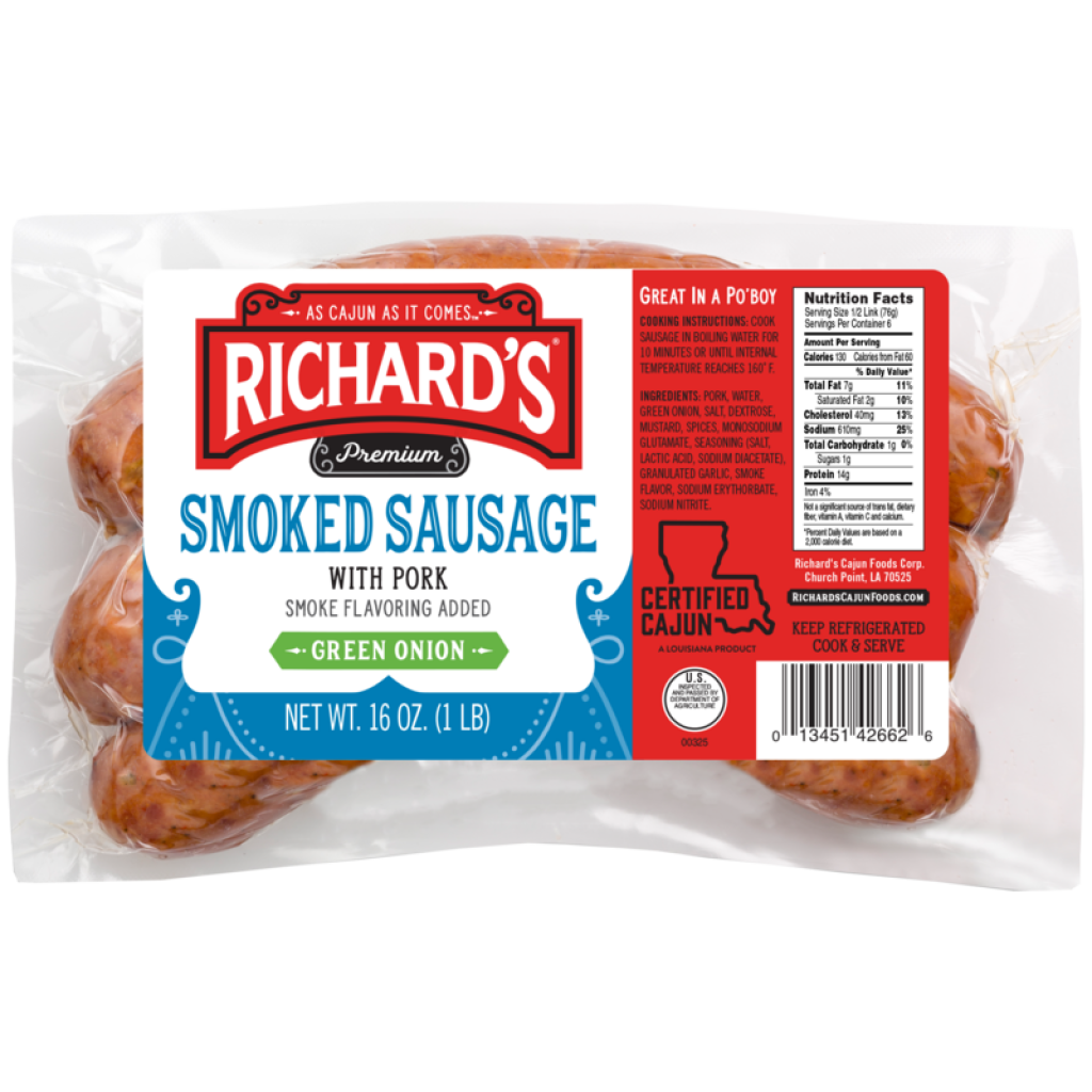 Richard's Green Onion Pork Sausage 1 lb