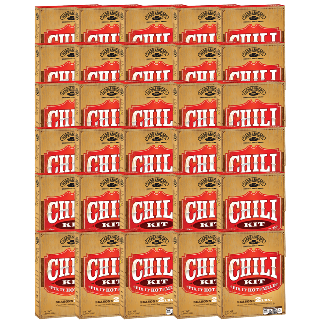 Carroll Shelby's Original Texas Chili 3.65 oz Pack of 30