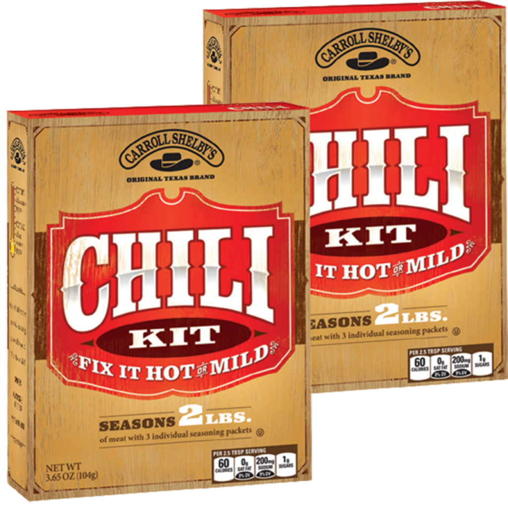 Carroll Shelby's Original Texas Chili 3.65 oz Pack of 2