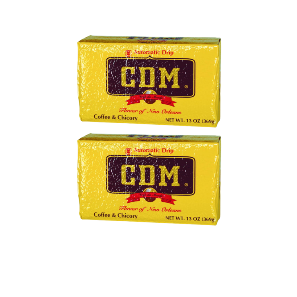 CDM Dark Roast Coffee & Chicory (Auto Drip) 13 oz Brick Pack of 2