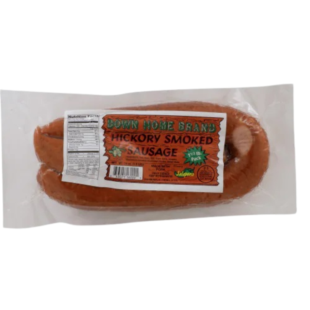 Down Home Hickory Smoked Pork Sausage - Jalapeno 1.5 LB