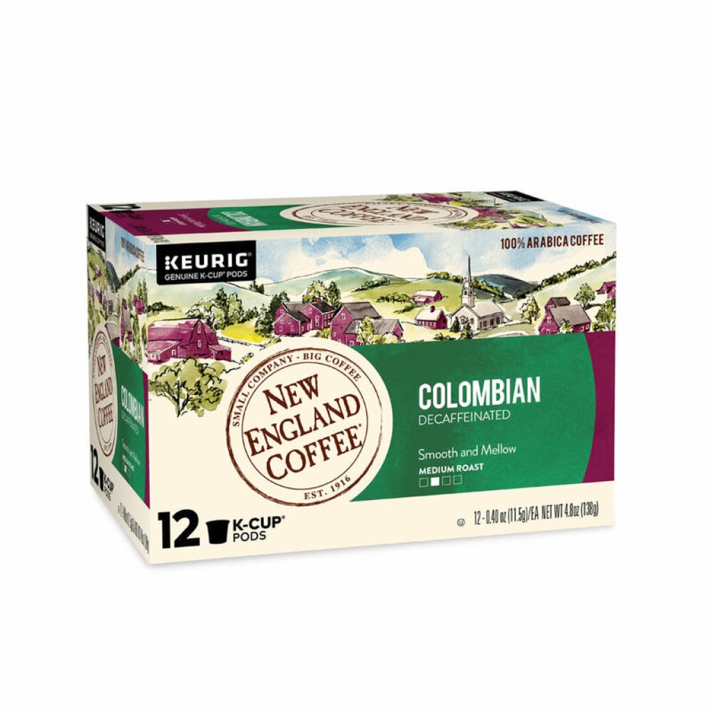 New England Coffee Colombian Decaffeinated Single Serve 12 ct Box Catalog