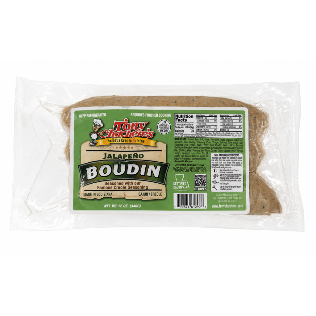 Tony Chachere’s Jalapeño Boudin 12 oz