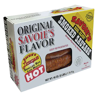 Savoie's Smoked Mixed Hot Sausage 3 lb