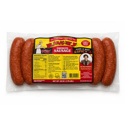 Savoie's Party Links Smoked Mixed Hot Sausage 28 oz